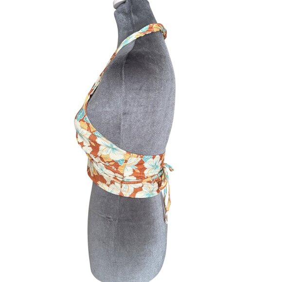 Urban Outfitters Floral Halter Top With Wrap Tie Back - S - Picture 3 of 6